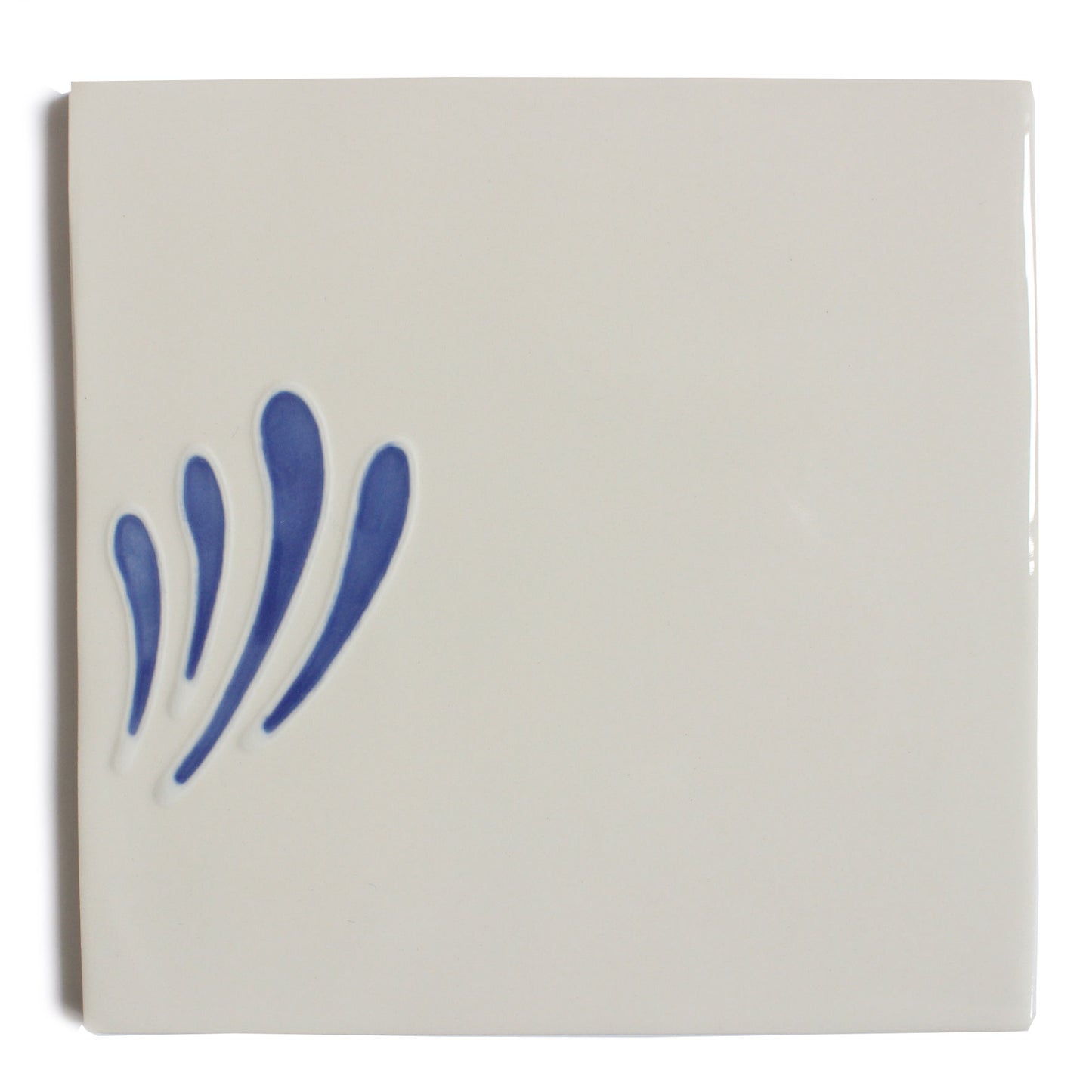 Spray hand painted tiles in Blue