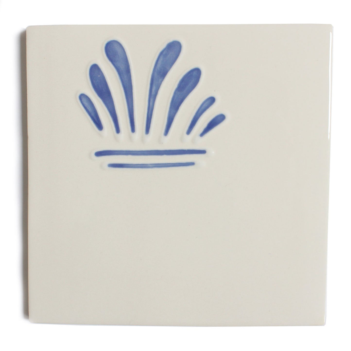 Spray hand painted tiles in Blue