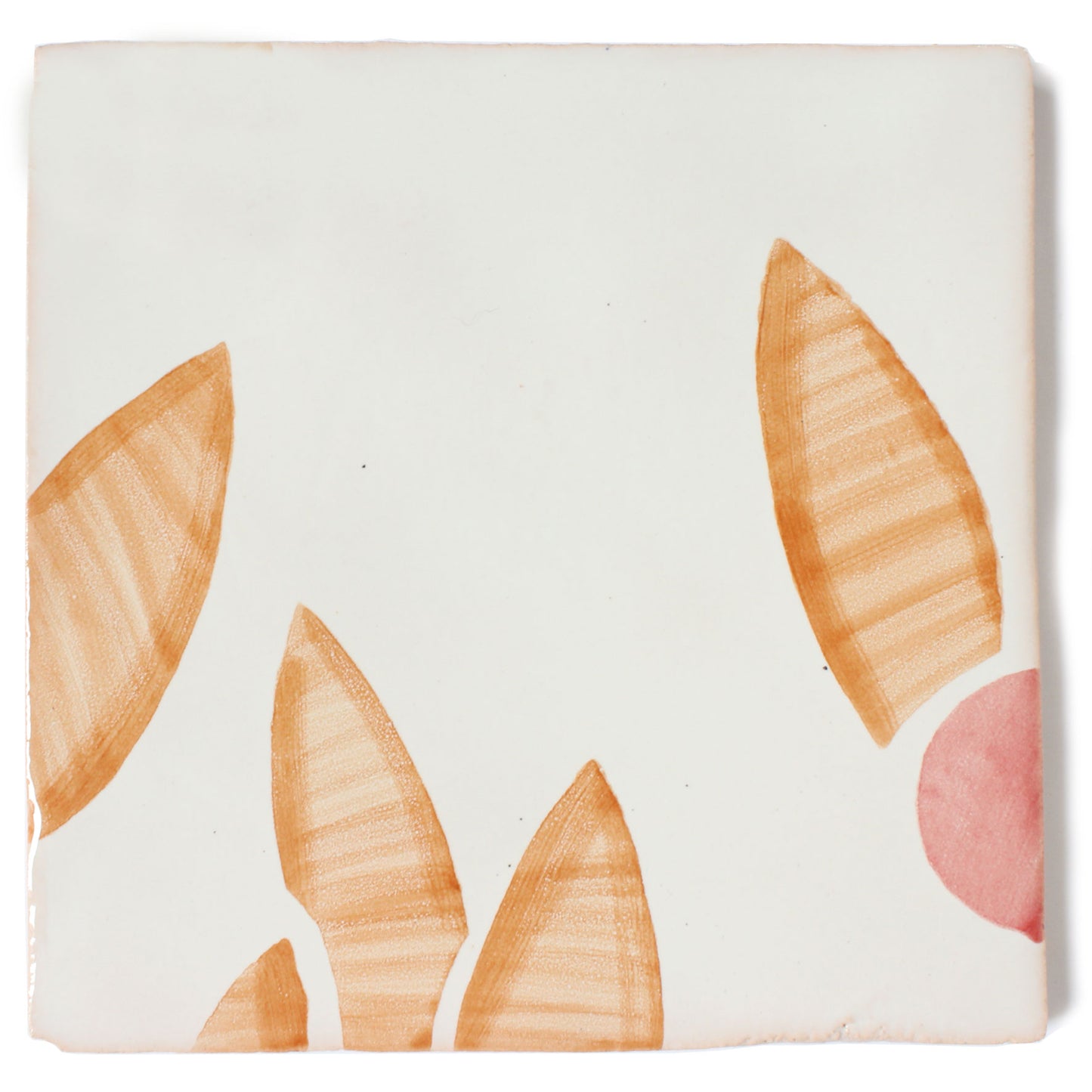 Cherry hand painted tiles in Rust & Rose