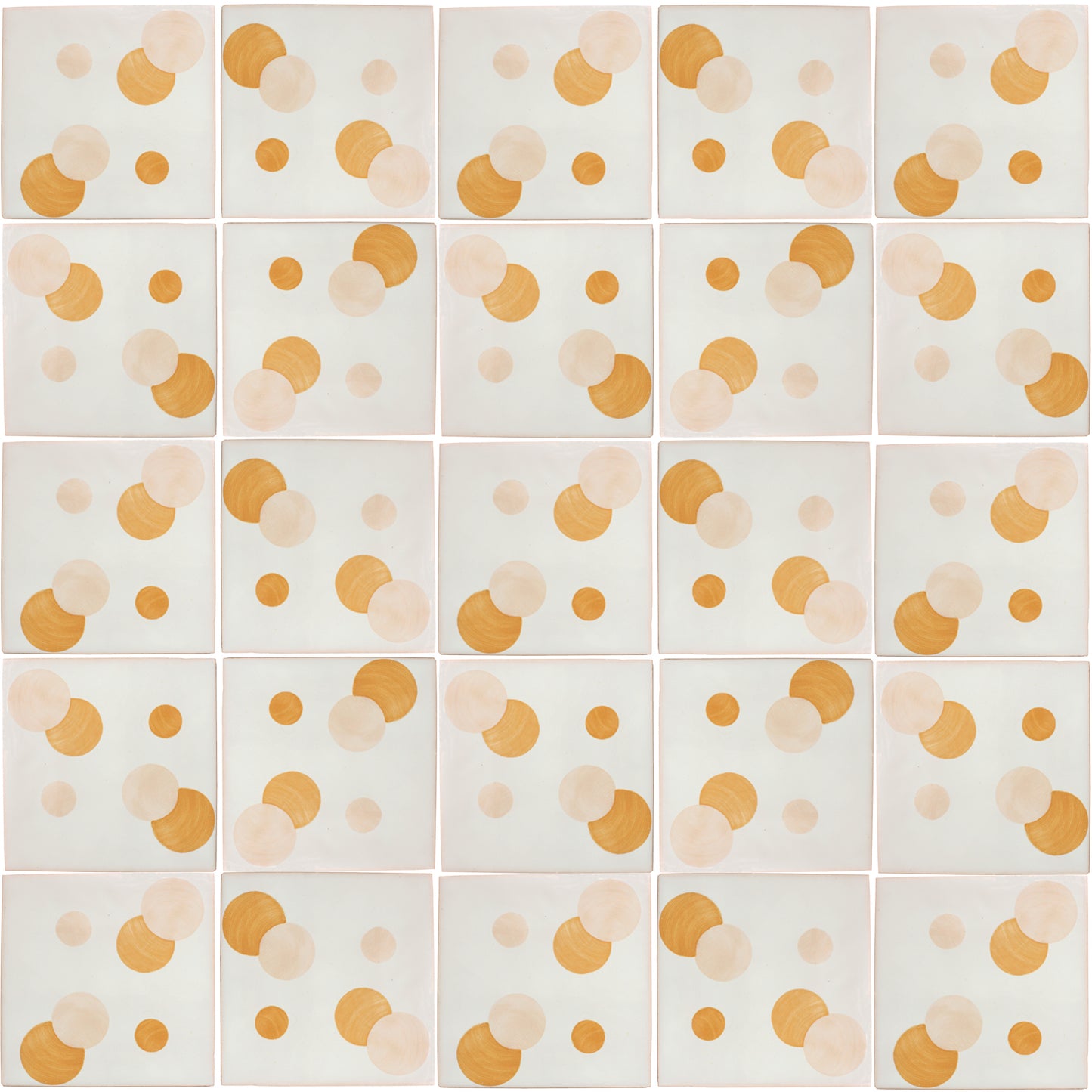 Hand painted Domino pattern tiles