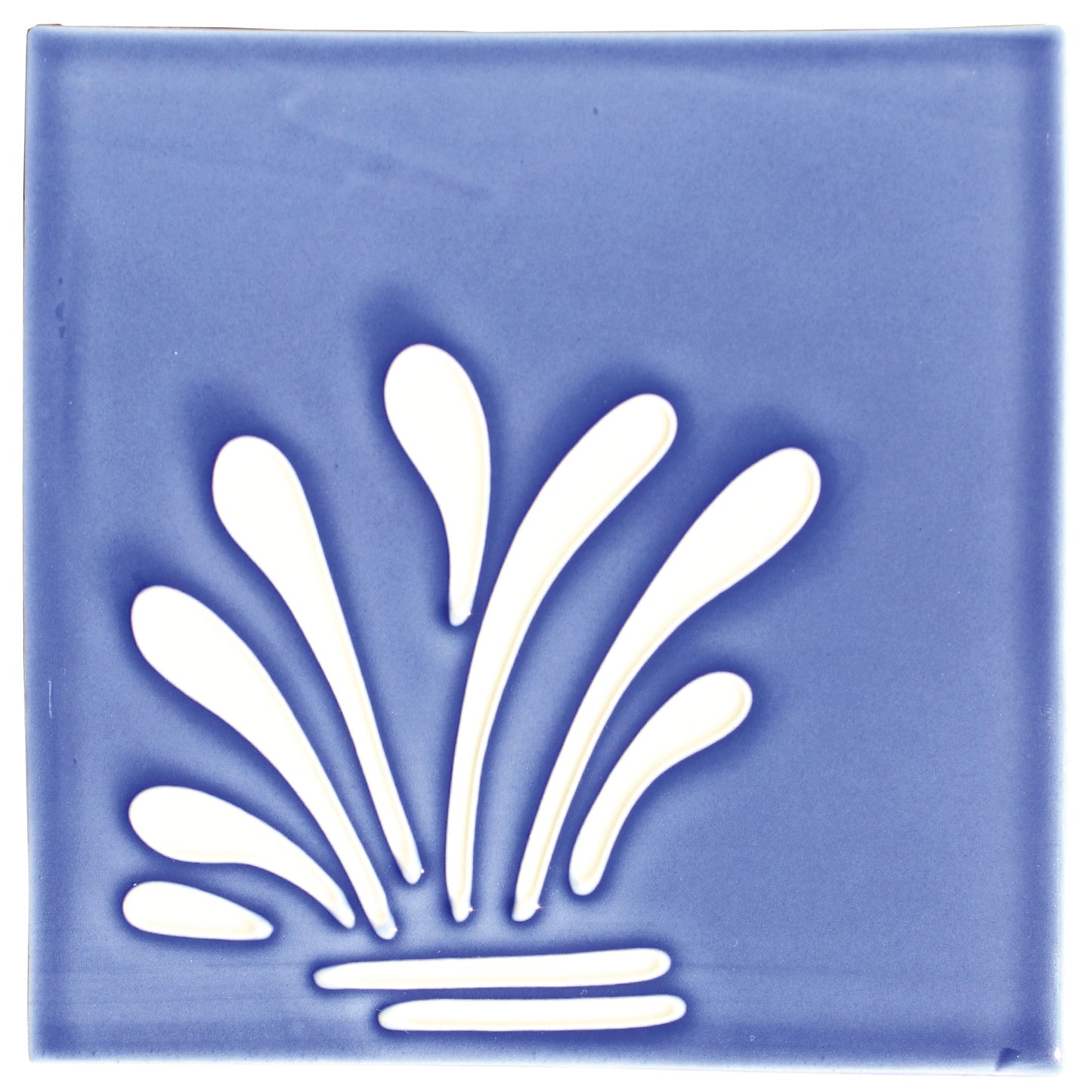 Spray hand painted tiles in Ocean