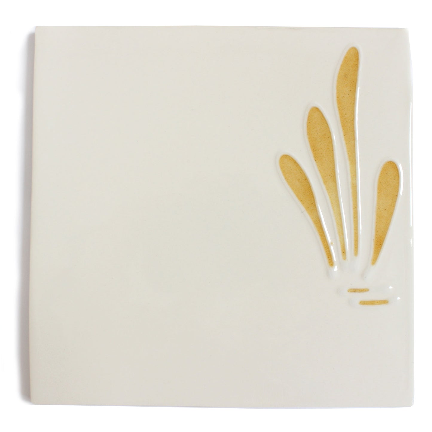 Spray hand painted tiles in Honey