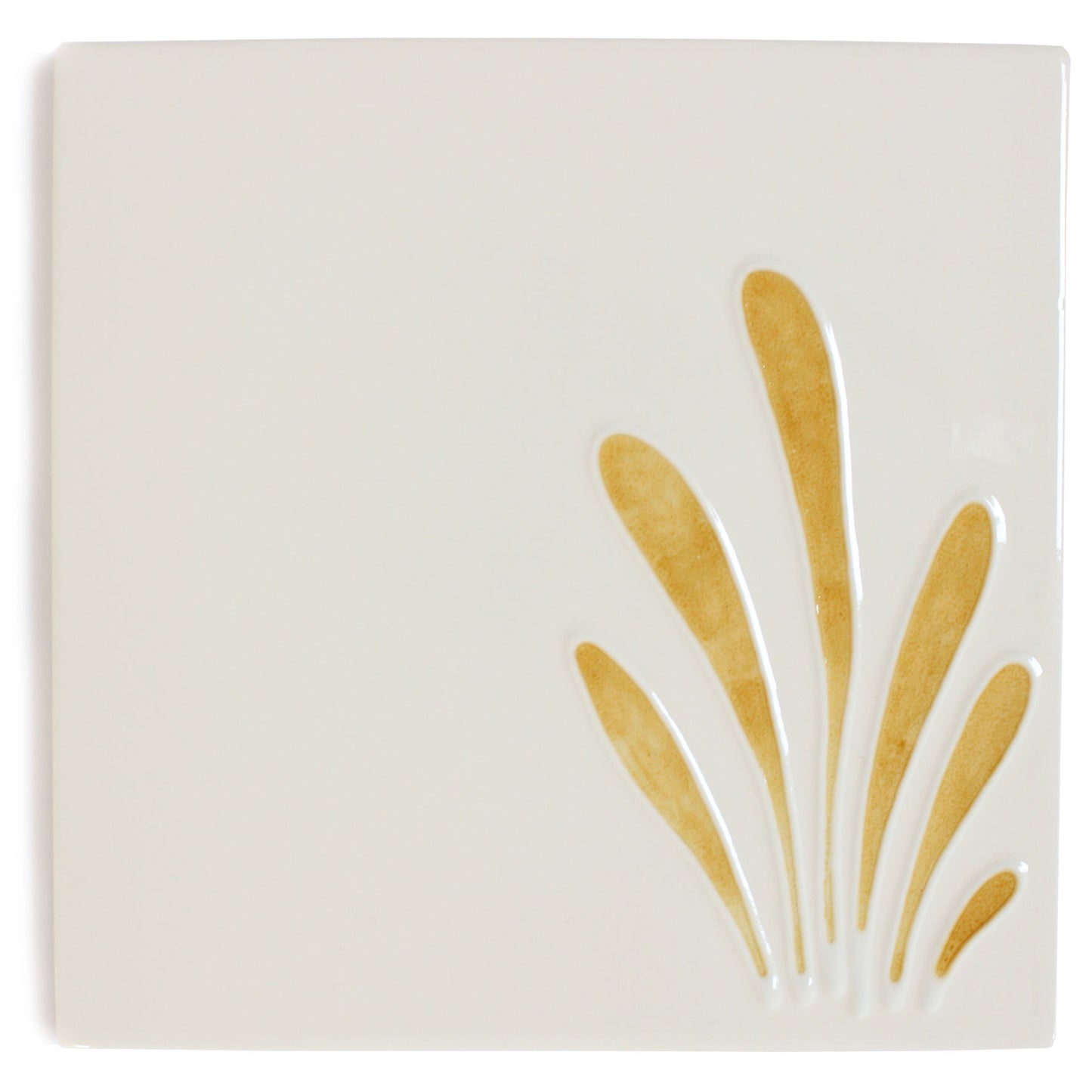 Spray hand painted tiles in Honey