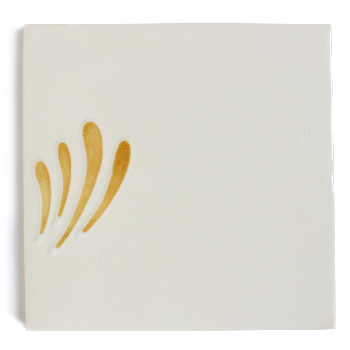 Spray hand painted tiles in Honey