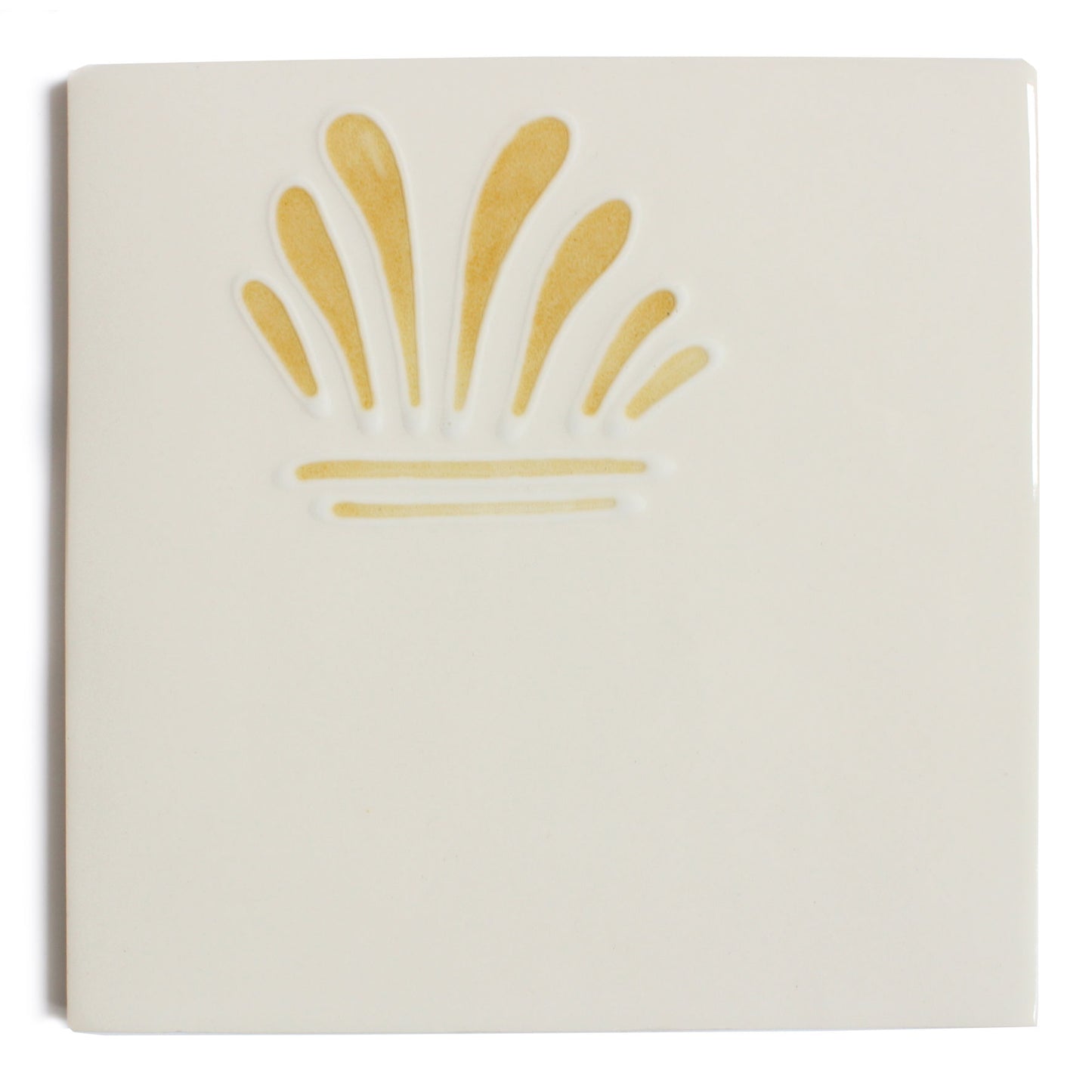 Spray hand painted tiles in Honey