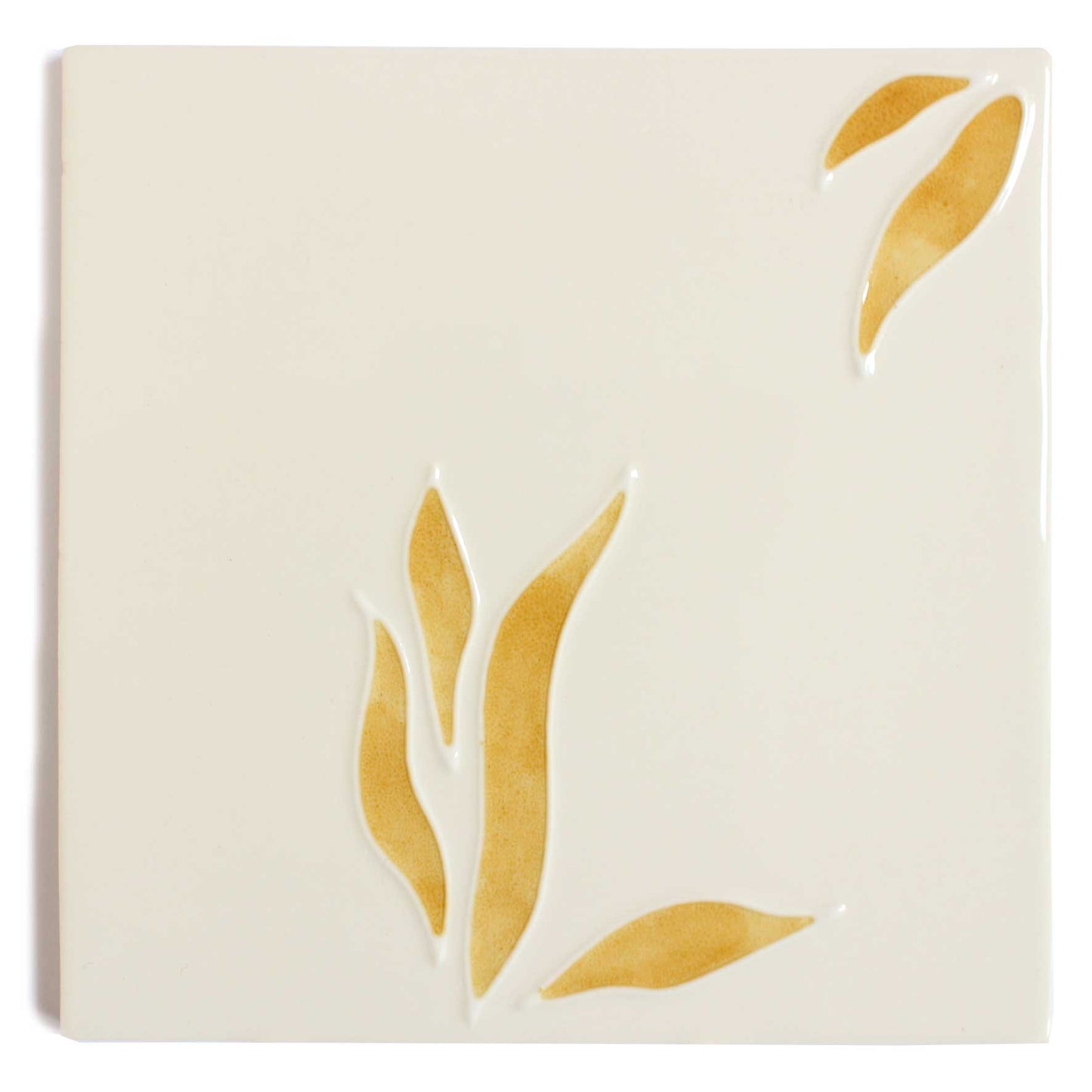 Pomegranate hand painted tiles in Honey