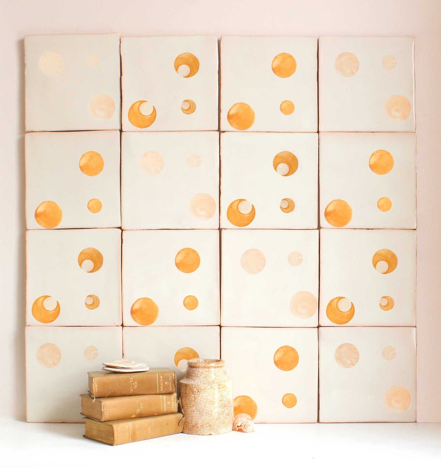 Hand painted Spot pattern tiles