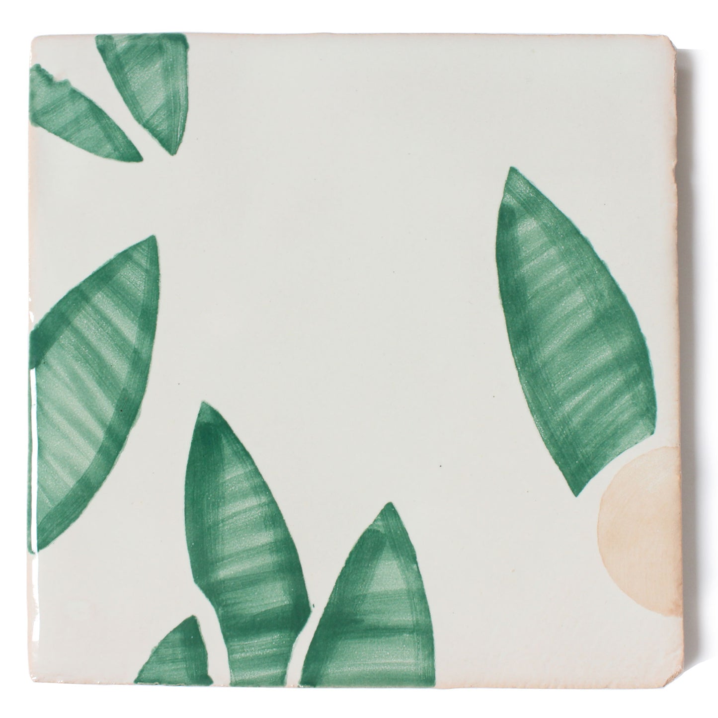 Cherry hand painted tiles in Pink & Green