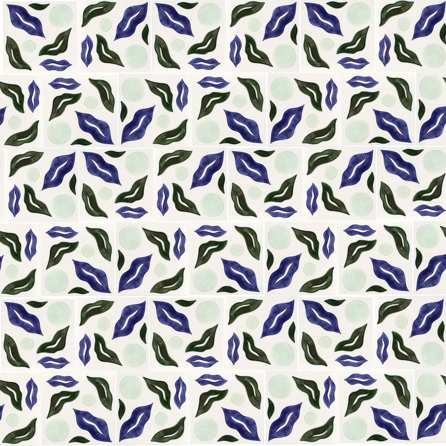 Ripple hand painted tiles