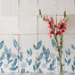 Cherry hand painted tiles in Blue Stone