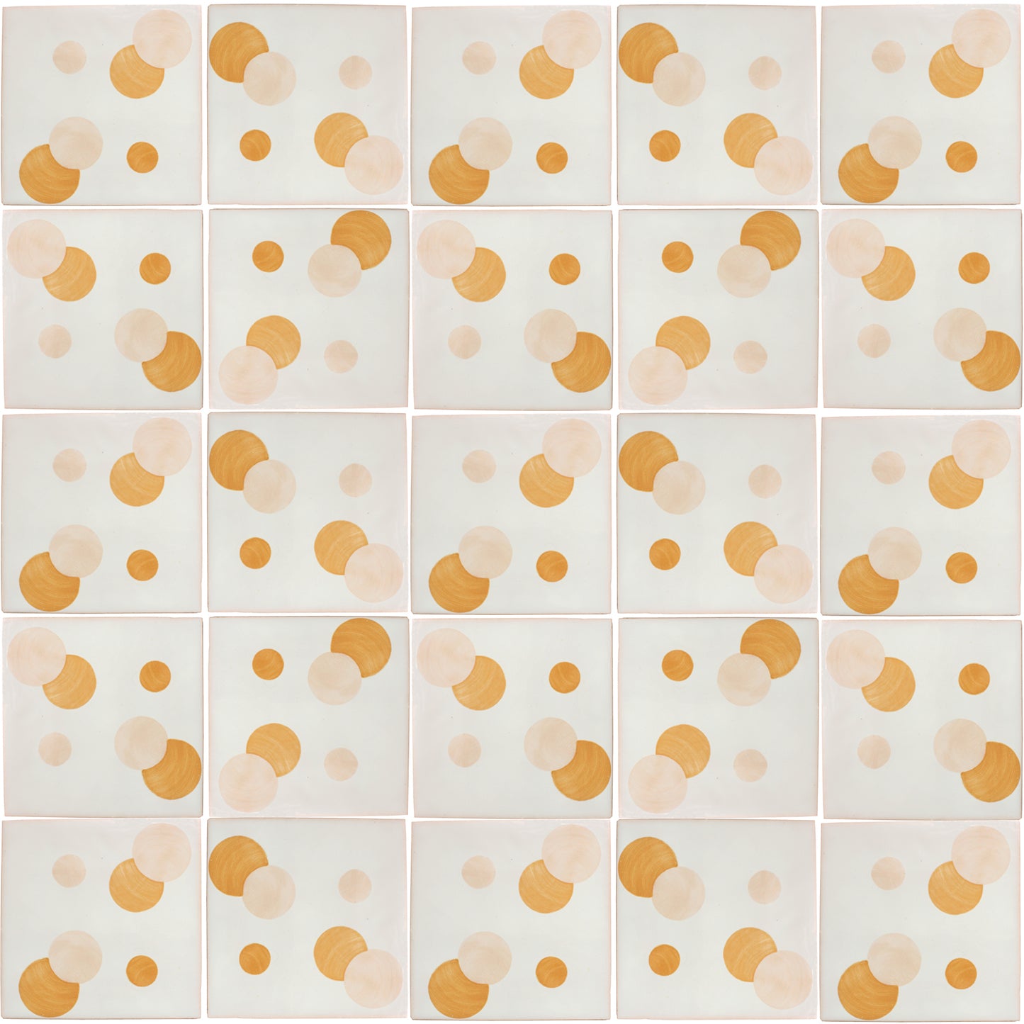 Hand painted Domino pattern tiles