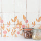 Cherry hand painted tiles in Rust & Rose