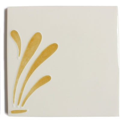Spray hand painted tiles in Honey
