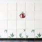 Pomegranate hand painted tiles in Pine