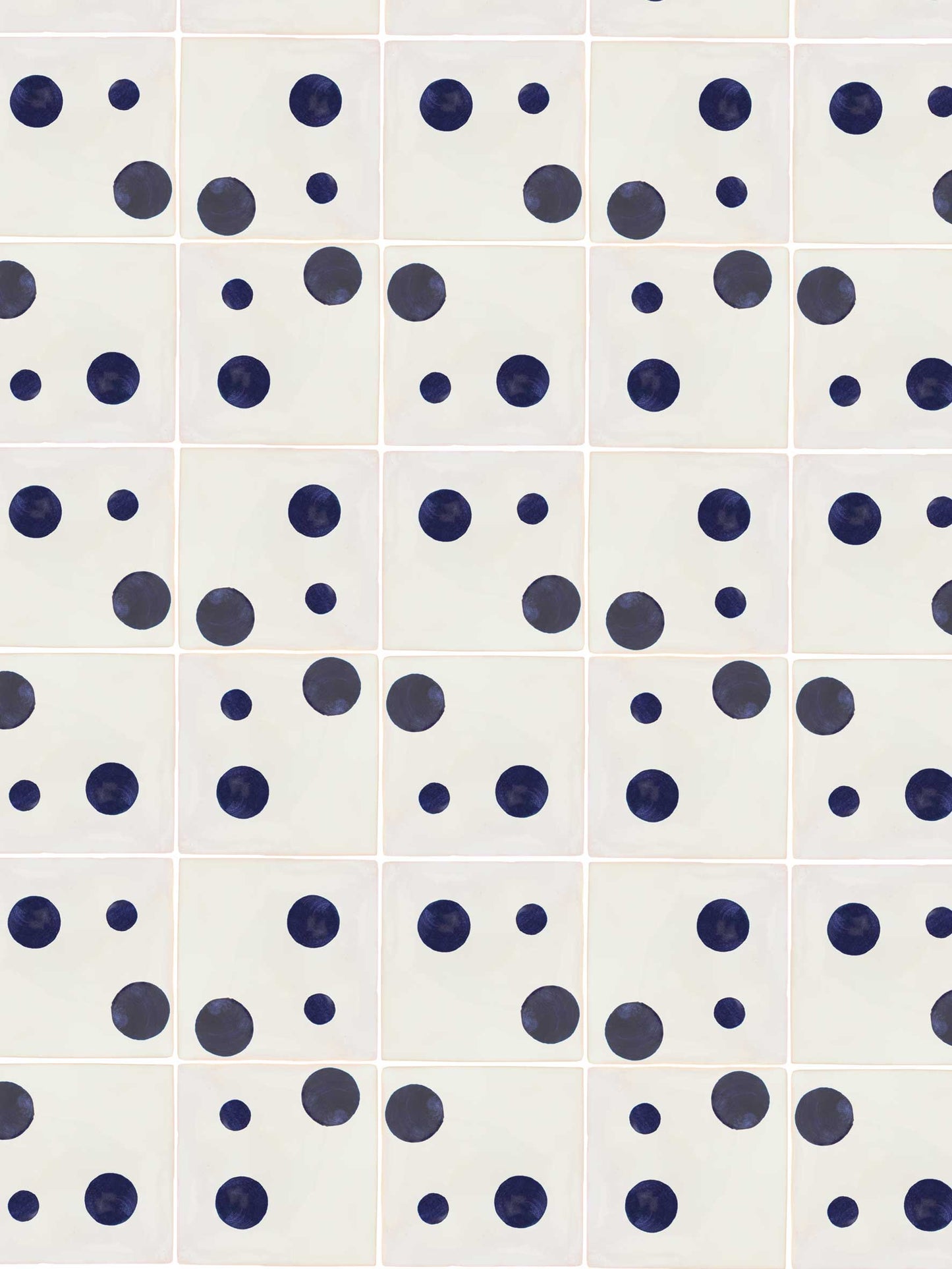 Hand painted Spot pattern tiles
