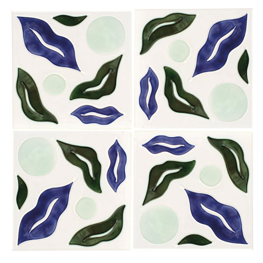 Ripple hand painted tiles