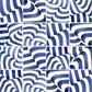 Curve hand painted tiles in Cobalt Blue & White